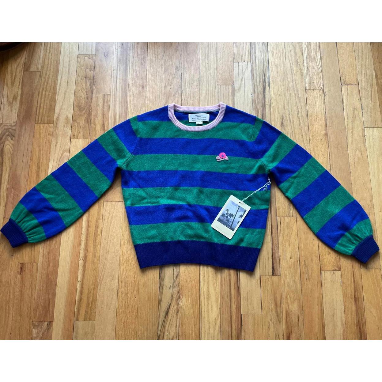 Nwt Sz Xs Trovata Ryann Birds Of Paradis 100% Cashmere Sweater